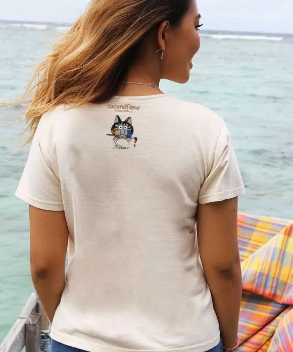 T-Shirts>Crazy Shirts B. Kliban Artist Cat - Coconut Dyed Short Sleeve Scoop Neck T-Shirt