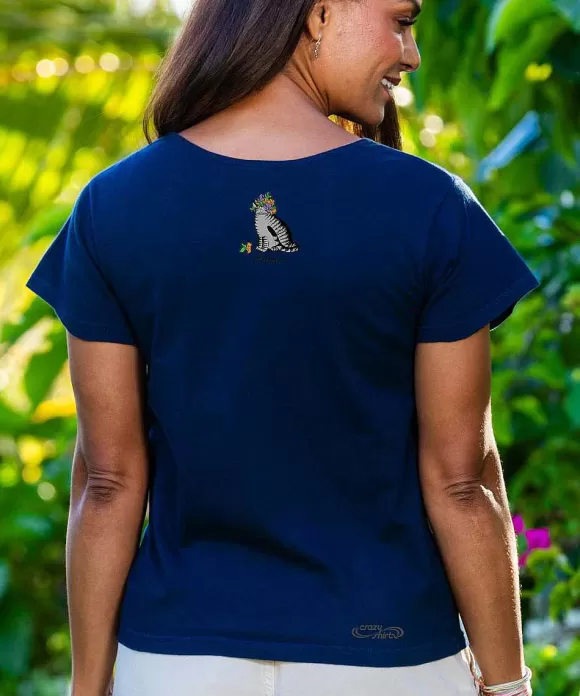 T-Shirts>Crazy Shirts B. Kliban Jungle Cats - Navy Short Sleeve Scoop Neck T-Shirt