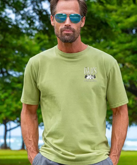 T-Shirts>Crazy Shirts Dads Camping Adventures - Hemp Dyed Short Sleeve Crewneck T-Shirt