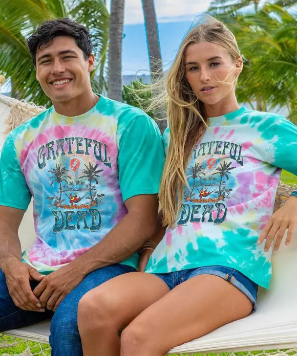 T-Shirts>Crazy Shirts Grateful Dead Endless Summer - Tie Dye Short Sleeve Crewneck T-Shirt