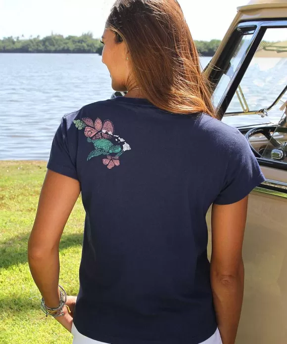 T-Shirts>Crazy Shirts Island Honus - Navy Short Sleeve Crewneck T-Shirt