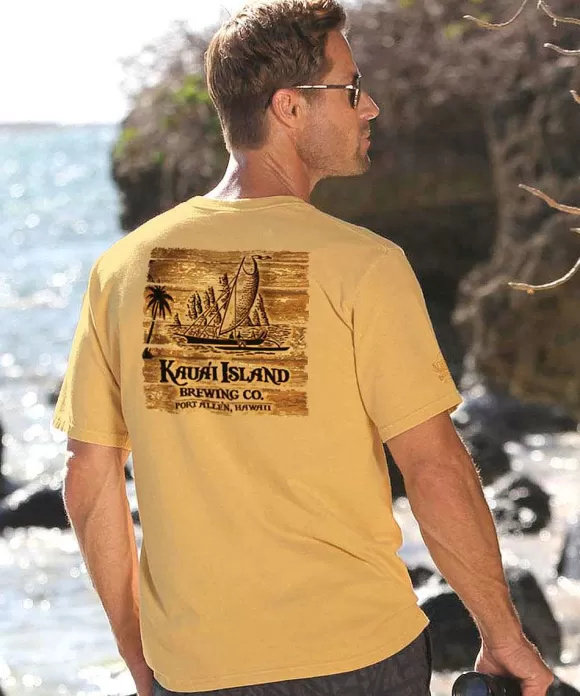 T-Shirts>Crazy Shirts Kauai Island Brewing Co Kauai Island Branded - Beer Dyed Short Sleeve Crewneck T-Shirt