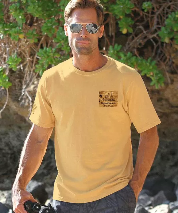 T-Shirts>Crazy Shirts Kauai Island Brewing Co Kauai Island Branded - Beer Dyed Short Sleeve Crewneck T-Shirt