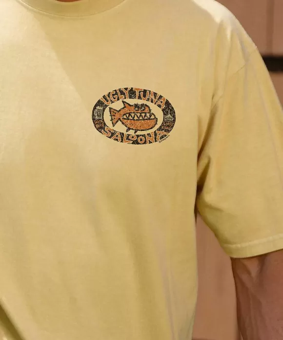 T-Shirts>Crazy Shirts Ugly Tuna Saloona - Beer Dyed Short Sleeve Crewneck T-Shirt